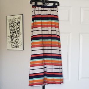 Olive & Oak Striped Maxi Skirt